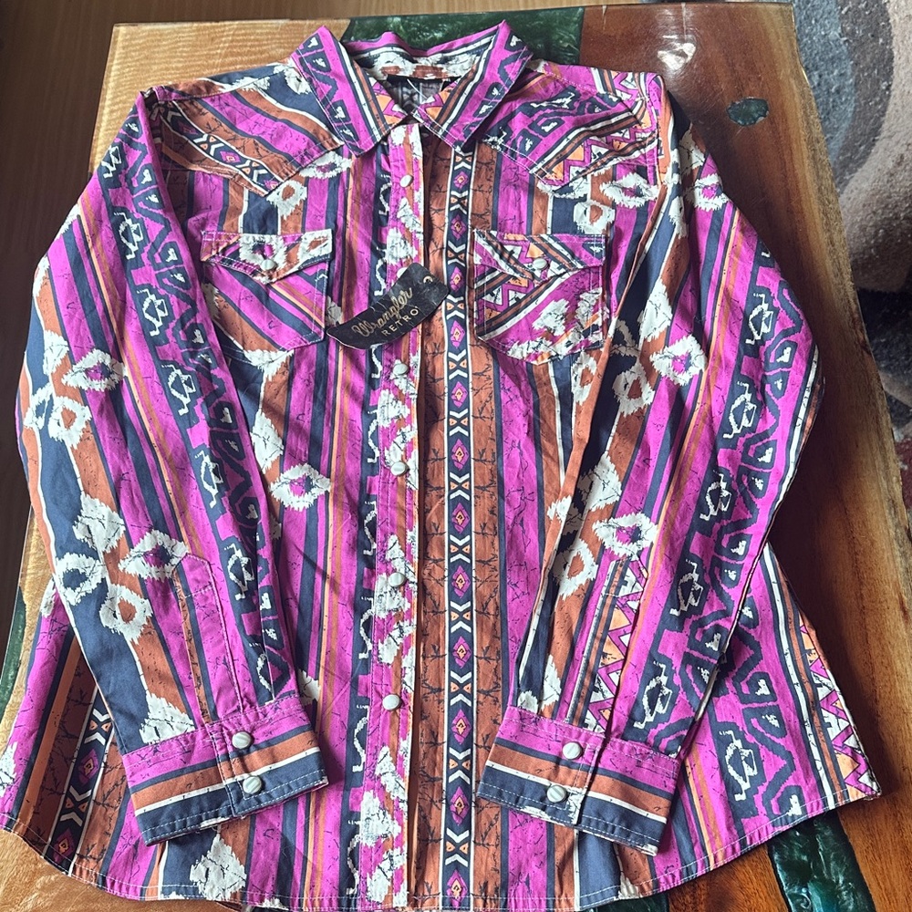 Women's Multicolor Button Down Shirt